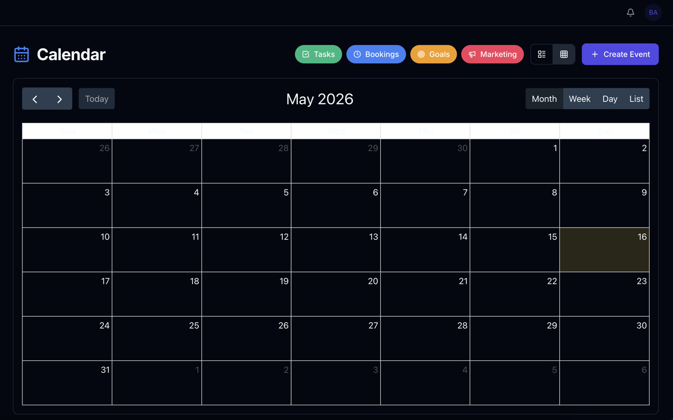 Módulo Agenda BAI Business — citas, disponibilidad y recordatorios automáticos